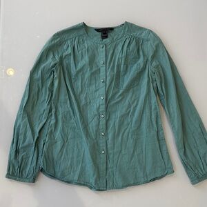 Marc Jacobs Button-Front Blouse – Sage Green, Size 4